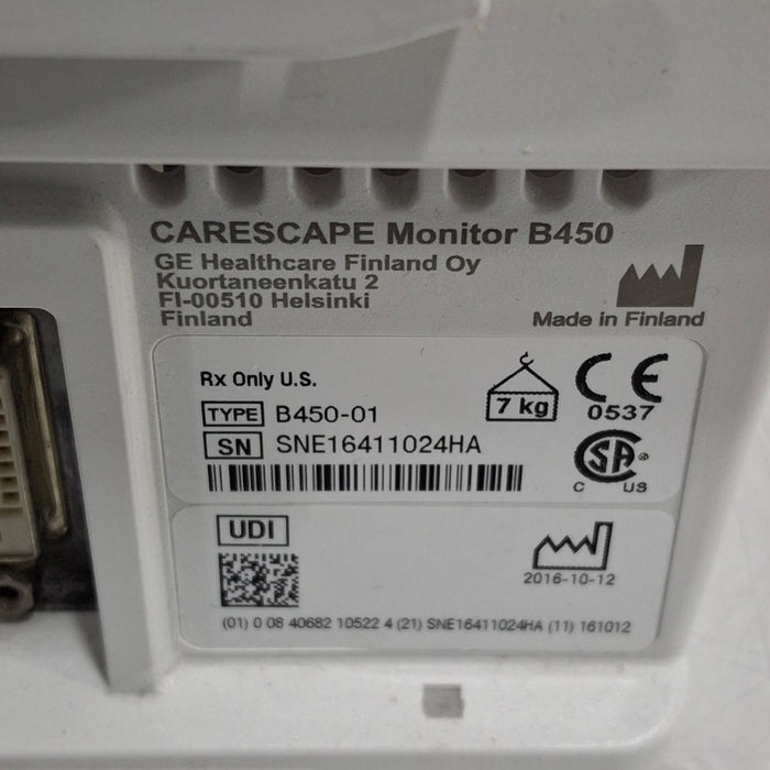 GE Healthcare GE Healthcare Carescape B450 Critical Care Patient Monitor Patient Monitors reLink Medical