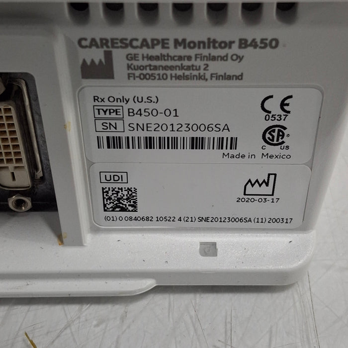 GE Healthcare GE Healthcare Carescape B450 Critical Care Patient Monitor Patient Monitors reLink Medical