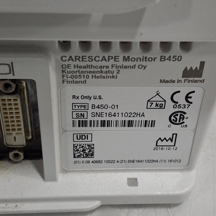 GE Healthcare GE Healthcare Carescape B450 Critical Care Patient Monitor Patient Monitors reLink Medical