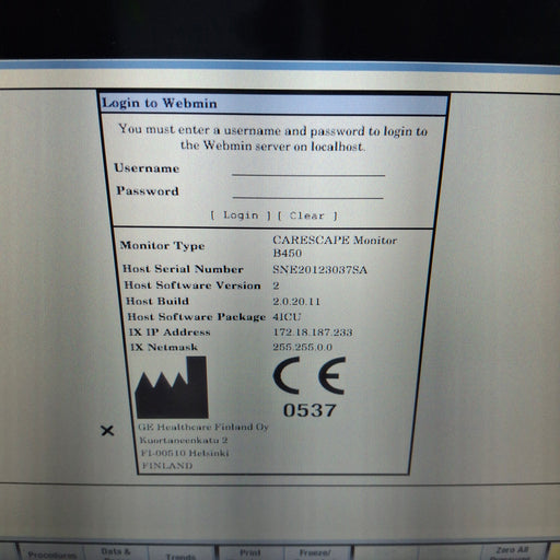 GE Healthcare GE Healthcare Carescape B450 Critical Care Patient Monitor Patient Monitors reLink Medical