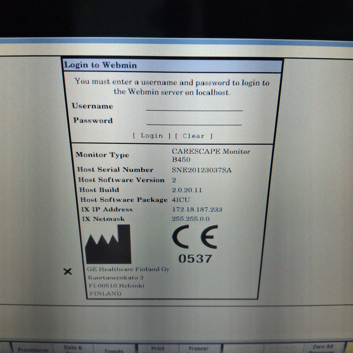 GE Healthcare GE Healthcare Carescape B450 Critical Care Patient Monitor Patient Monitors reLink Medical