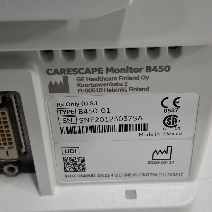 GE Healthcare GE Healthcare Carescape B450 Critical Care Patient Monitor Patient Monitors reLink Medical