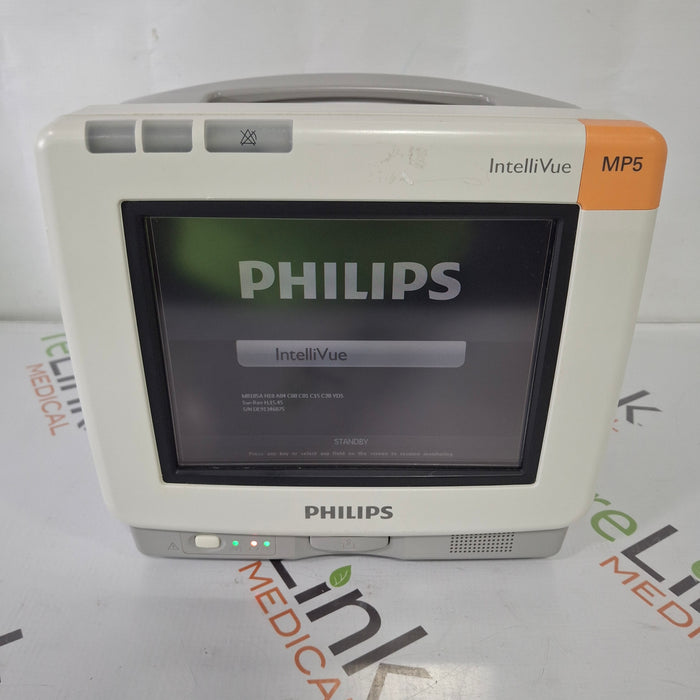 Philips Intellivue MP5 - ECG, OxiMax SpO2, NIBP Patient Monitor