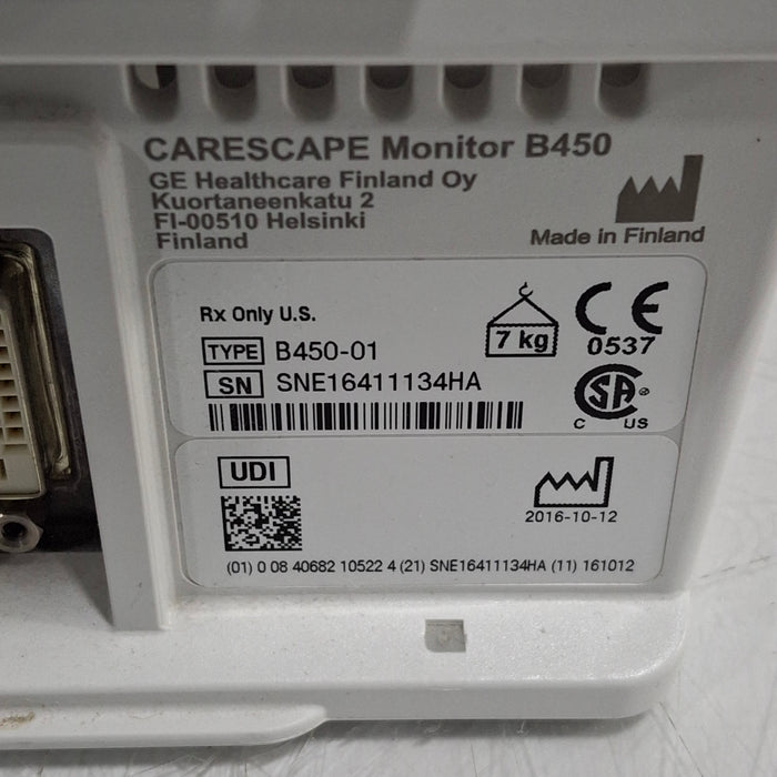 GE Healthcare GE Healthcare Carescape B450 Critical Care Patient Monitor Patient Monitors reLink Medical