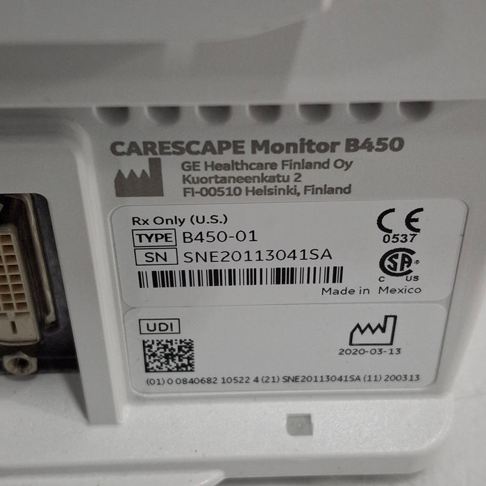 GE Healthcare GE Healthcare Carescape B450 Critical Care Patient Monitor Patient Monitors reLink Medical