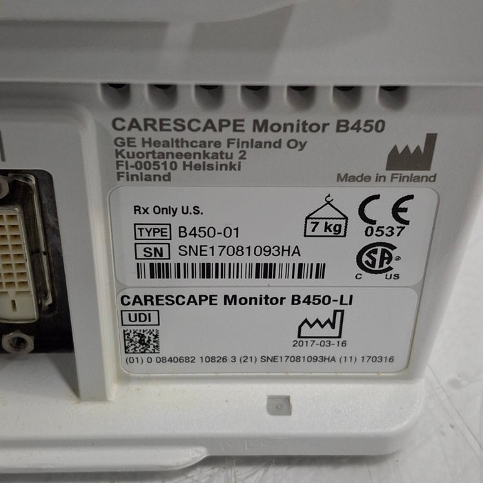 GE Healthcare GE Healthcare Carescape B450 Critical Care Patient Monitor Patient Monitors reLink Medical