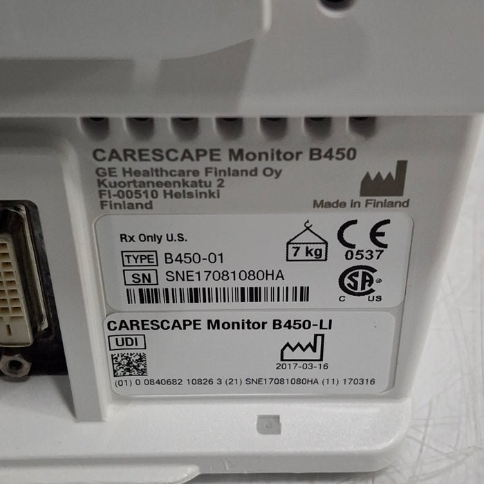 GE Healthcare GE Healthcare Carescape B450 Critical Care Patient Monitor Patient Monitors reLink Medical