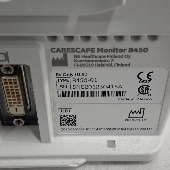 GE Healthcare GE Healthcare Carescape B450 Critical Care Patient Monitor Patient Monitors reLink Medical