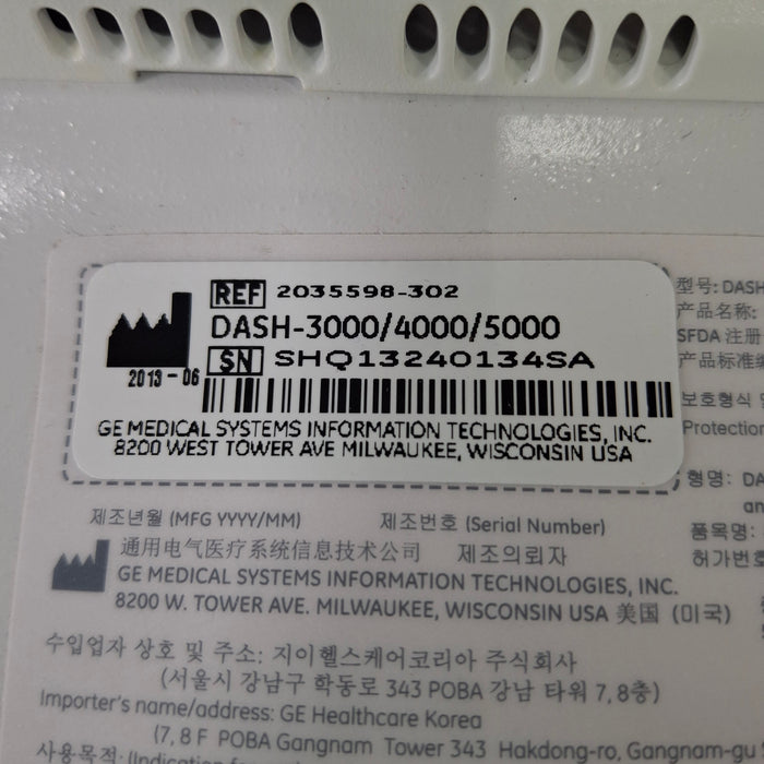 GE Healthcare GE Healthcare Dash 5000 - Masimo SpO2 Patient Monitor Patient Monitors reLink Medical