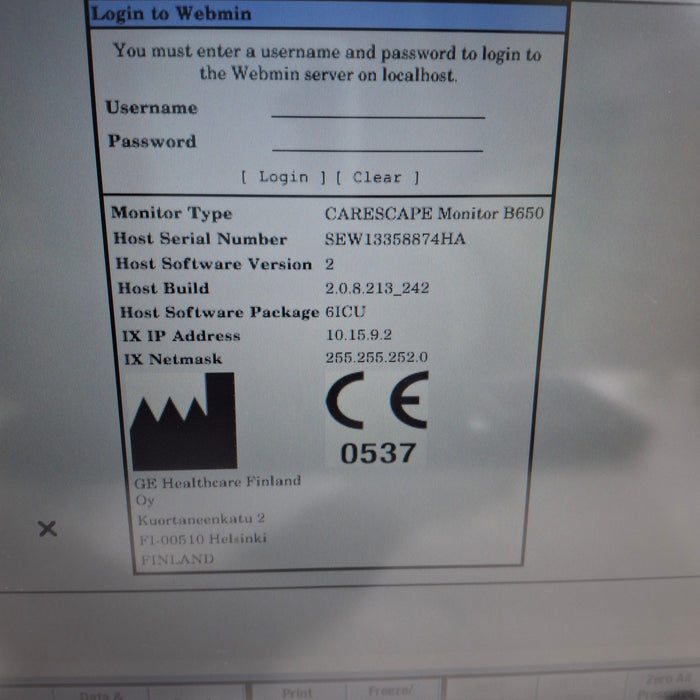 GE Healthcare GE Healthcare Carescape B650 Patient Monitor Patient Monitors reLink Medical