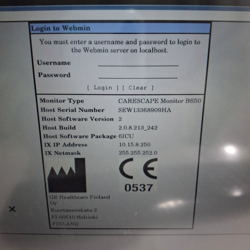 GE Healthcare GE Healthcare Carescape B650 Patient Monitor Patient Monitors reLink Medical