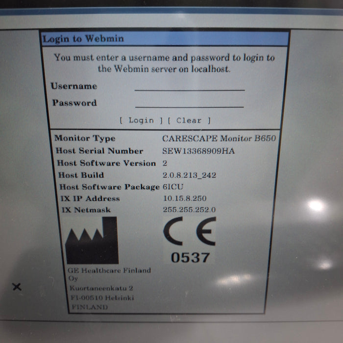 GE Healthcare GE Healthcare Carescape B650 Patient Monitor Patient Monitors reLink Medical