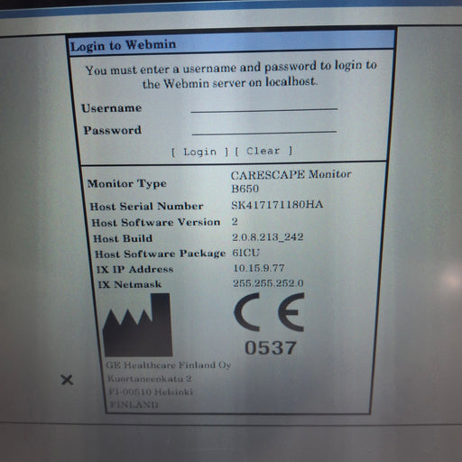 GE Healthcare GE Healthcare Carescape B650 Critical Care Patient Monitor Patient Monitors reLink Medical