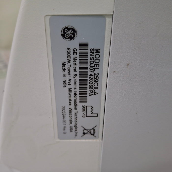 GE Healthcare Corometrics 250cx Series Model 259cx-a Fetal Monitor