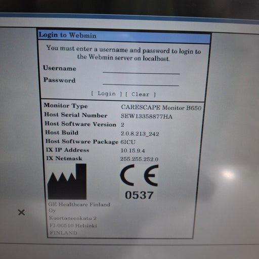 GE Healthcare GE Healthcare Carescape B650 Patient Monitor Patient Monitors reLink Medical