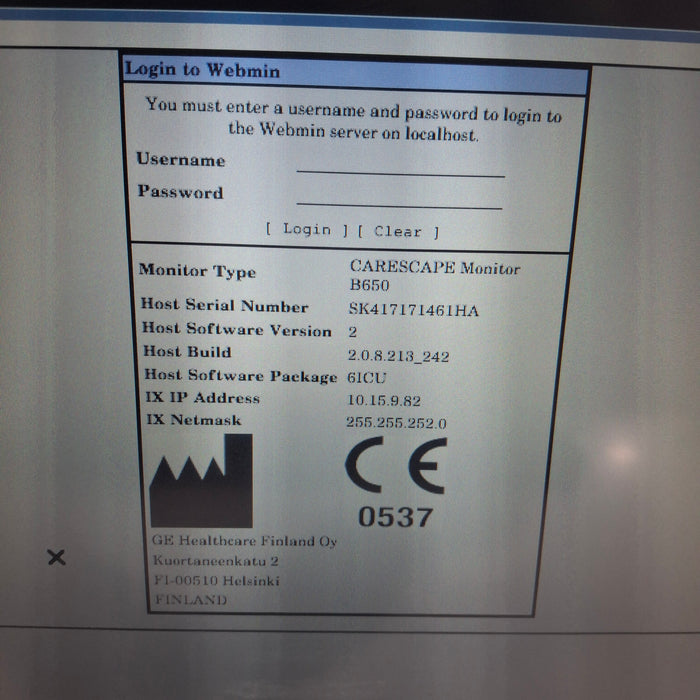 GE Healthcare GE Healthcare Carescape B650 Critical Care Patient Monitor Patient Monitors reLink Medical