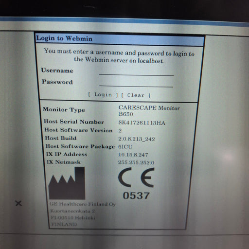 GE Healthcare GE Healthcare Carescape B650 Critical Care Patient Monitor Patient Monitors reLink Medical