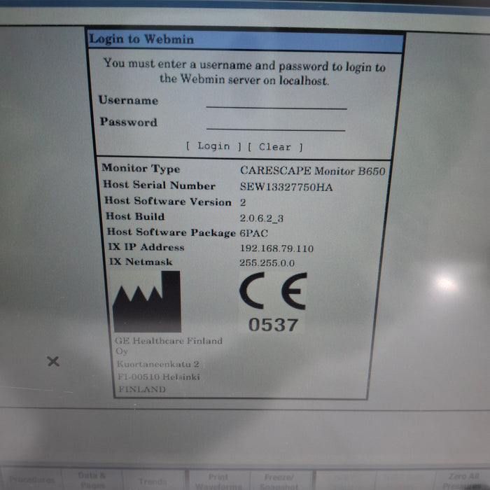 GE Healthcare GE Healthcare Carescape B650 Patient Monitor Patient Monitors reLink Medical