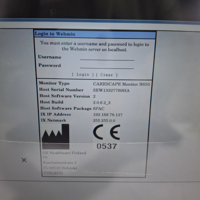 GE Healthcare GE Healthcare Carescape B650 Patient Monitor Patient Monitors reLink Medical