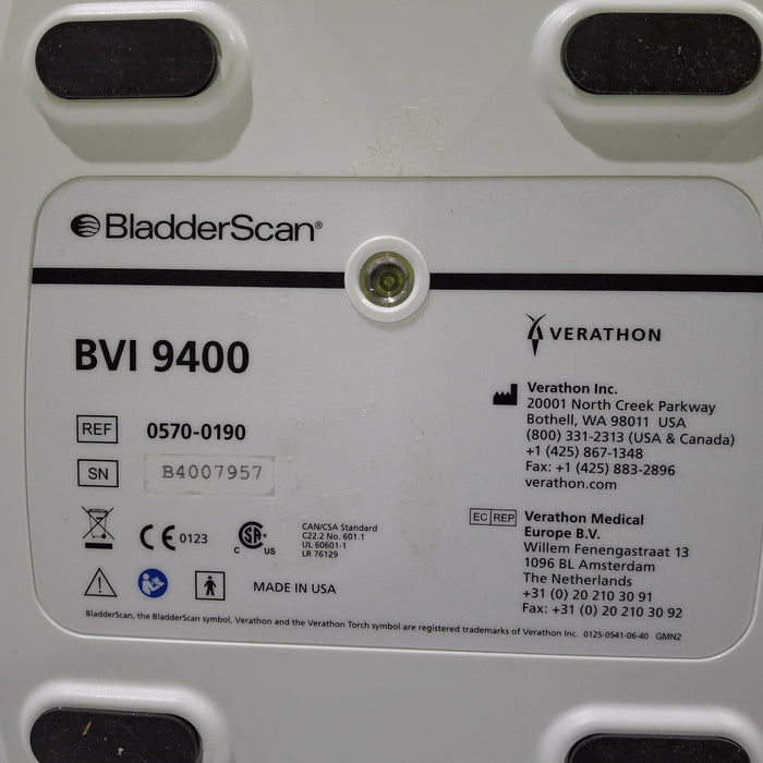 Verathon Medical, Inc BVI 9400 Bladderscan