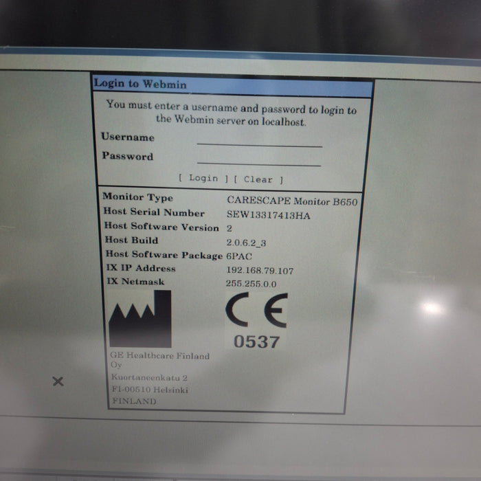 GE Healthcare GE Healthcare Carescape B650 Patient Monitor Patient Monitors reLink Medical