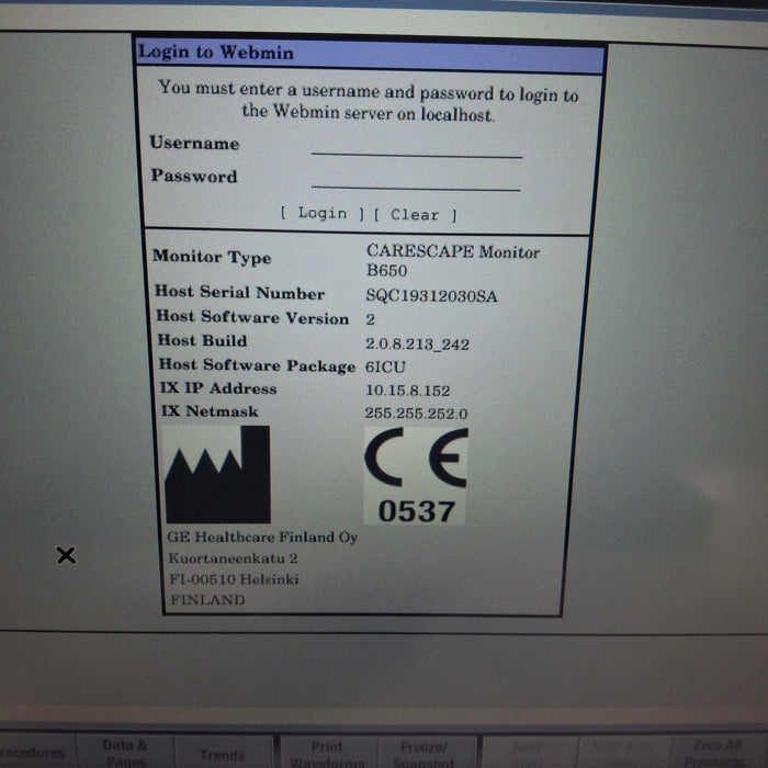 GE Healthcare GE Healthcare Carescape B650 Patient Monitor Patient Monitors reLink Medical