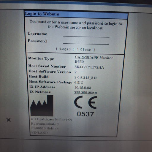 GE Healthcare GE Healthcare Carescape B650 Critical Care Patient Monitor Patient Monitors reLink Medical