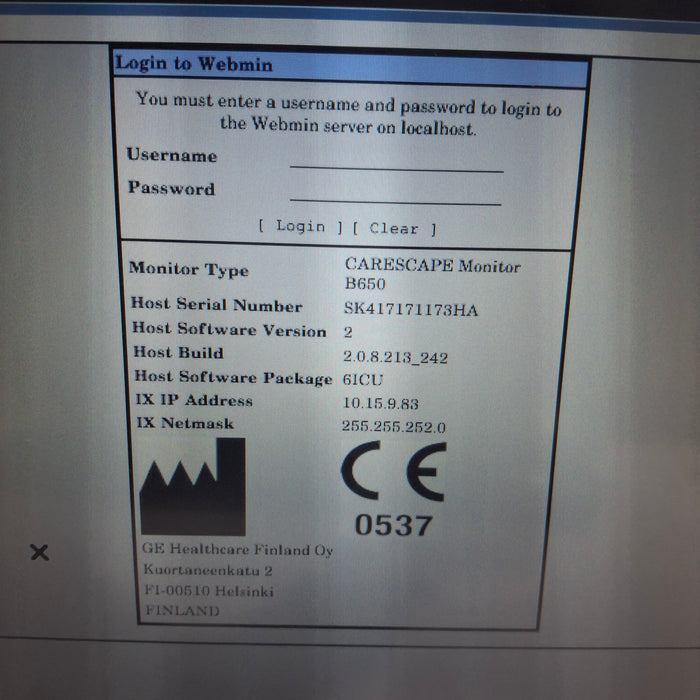 GE Healthcare GE Healthcare Carescape B650 Critical Care Patient Monitor Patient Monitors reLink Medical