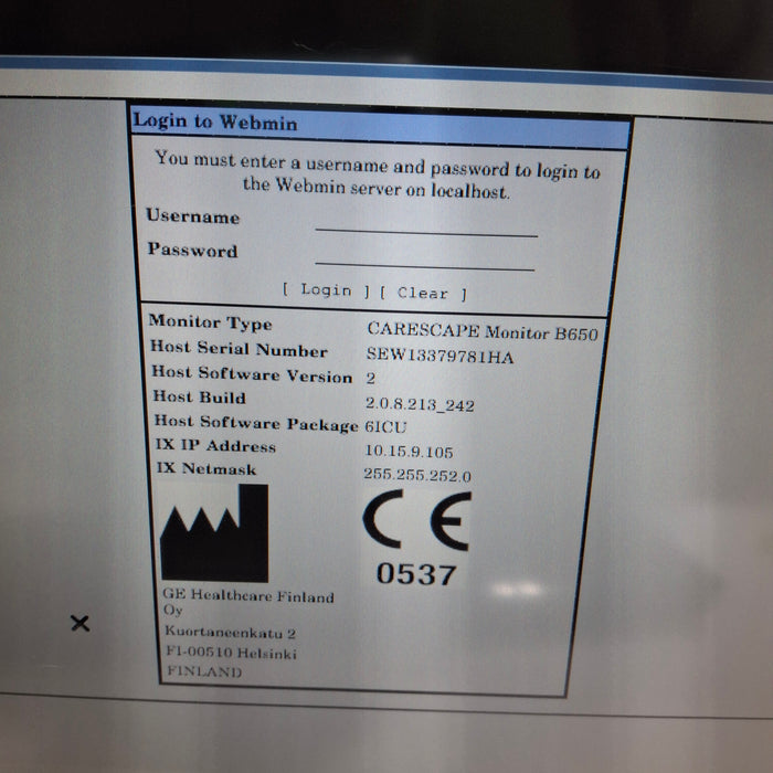 GE Healthcare GE Healthcare Carescape B650 Patient Monitor Patient Monitors reLink Medical