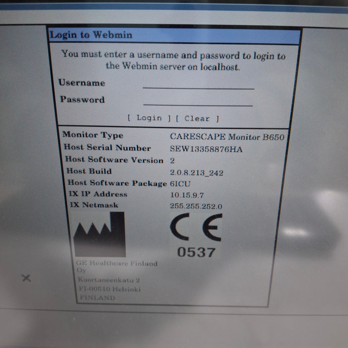 GE Healthcare GE Healthcare Carescape B650 Patient Monitor Patient Monitors reLink Medical