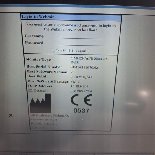 GE Healthcare GE Healthcare Carescape B650 Critical Care Patient Monitor Patient Monitors reLink Medical