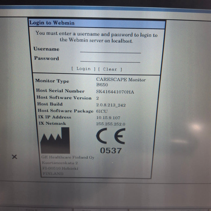 GE Healthcare GE Healthcare Carescape B650 Critical Care Patient Monitor Patient Monitors reLink Medical