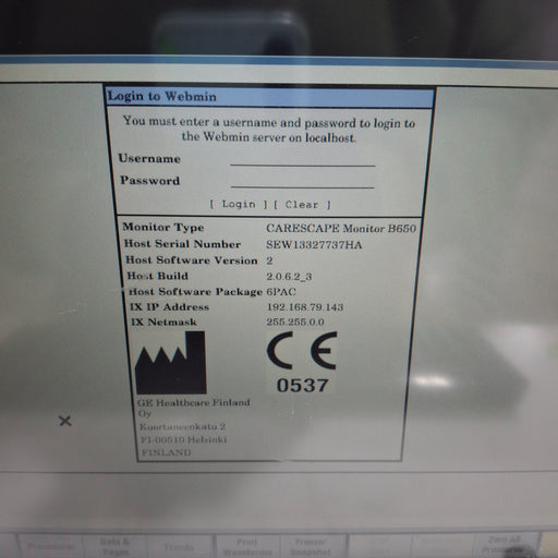GE Healthcare GE Healthcare Carescape B650 Patient Monitor Patient Monitors reLink Medical