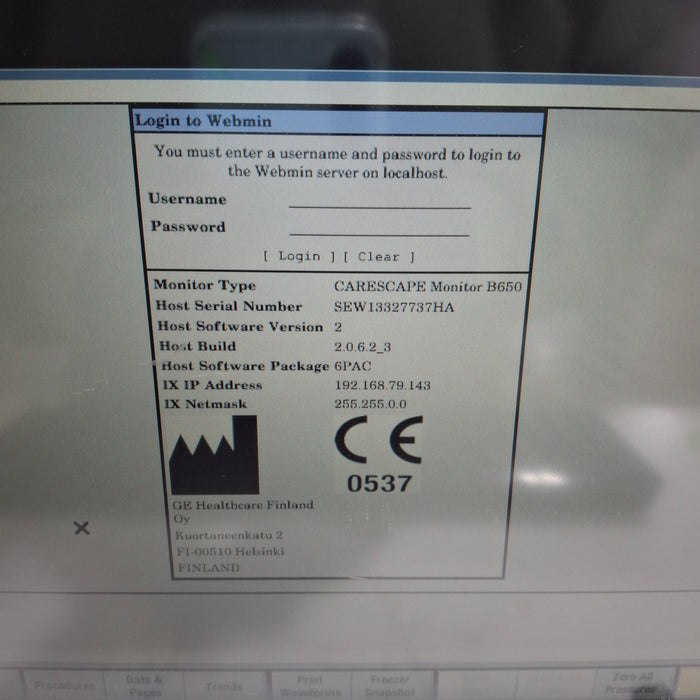 GE Healthcare GE Healthcare Carescape B650 Patient Monitor Patient Monitors reLink Medical