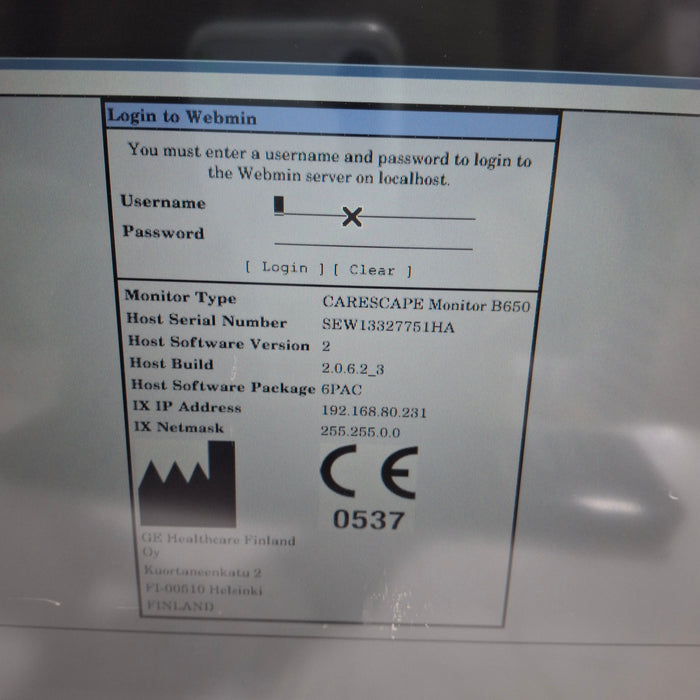 GE Healthcare GE Healthcare Carescape B650 Patient Monitor Patient Monitors reLink Medical