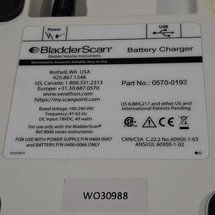 Verathon Medical, Inc Verathon Medical, Inc BladderScan 0570-0193 Battery Charger Surgical Equipment reLink Medical