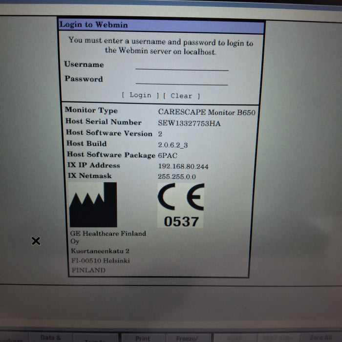 GE Healthcare GE Healthcare Carescape B650 Patient Monitor Patient Monitors reLink Medical