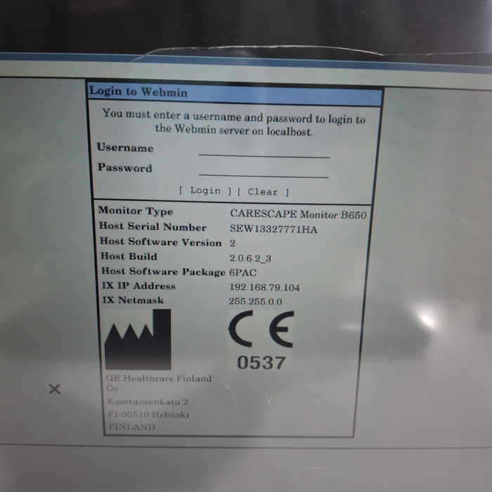 GE Healthcare GE Healthcare Carescape B650 Patient Monitor Patient Monitors reLink Medical