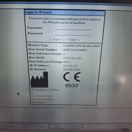 GE Healthcare GE Healthcare Carescape B650 Patient Monitor Patient Monitors reLink Medical