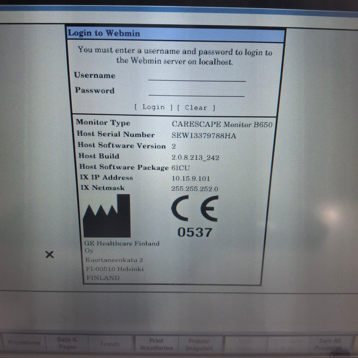 GE Healthcare GE Healthcare Carescape B650 Patient Monitor Patient Monitors reLink Medical
