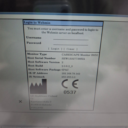 GE Healthcare GE Healthcare Carescape B650 Patient Monitor Patient Monitors reLink Medical