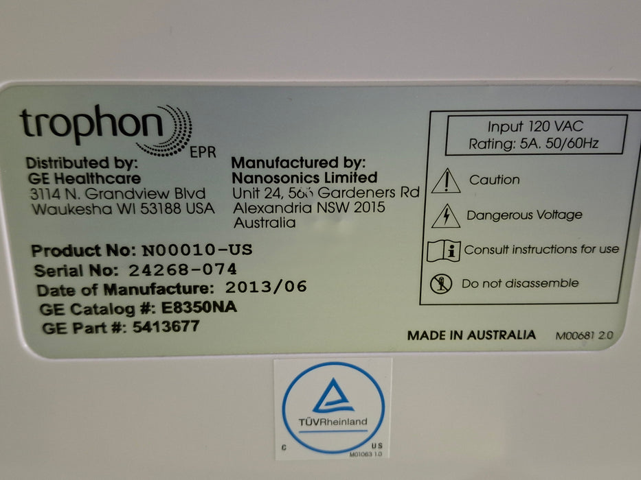 NanoSonics NanoSonics Trophon EPR High Level Disinfection Ultrasound reLink Medical