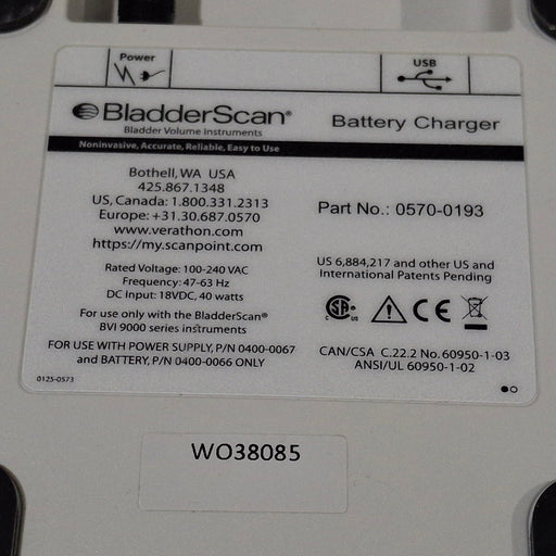 Verathon Medical, Inc Verathon Medical, Inc BladderScan 0570-0193 Battery Charger Surgical Equipment reLink Medical