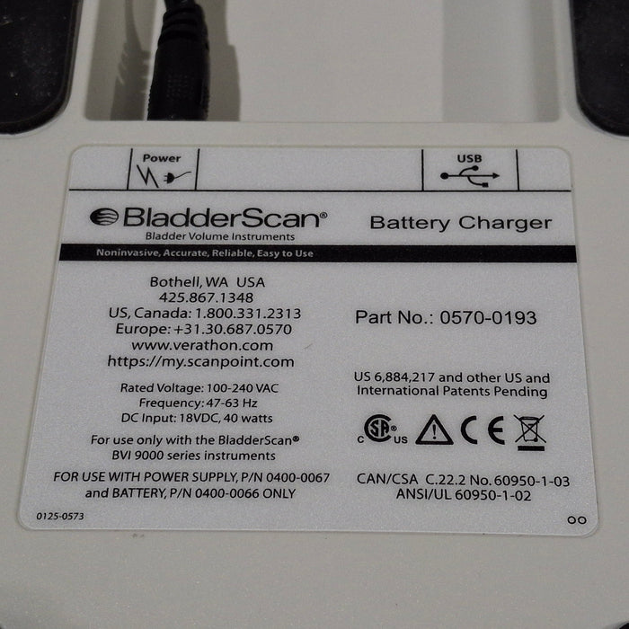 Verathon Medical, Inc Verathon Medical, Inc BladderScan 0570-0193 Battery Charger Surgical Equipment reLink Medical