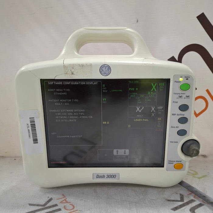 GE Healthcare Dash 3000 - GE/Nellcor SpO2 Patient Monitor