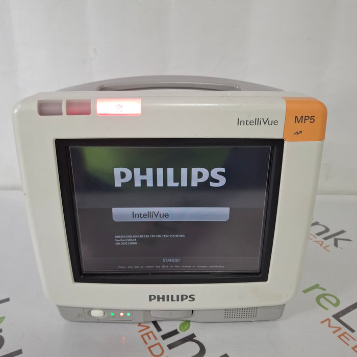 Philips Intellivue MP5 - ECG, Fast SpO2, NIBP, Press, Temp Patient Monitor