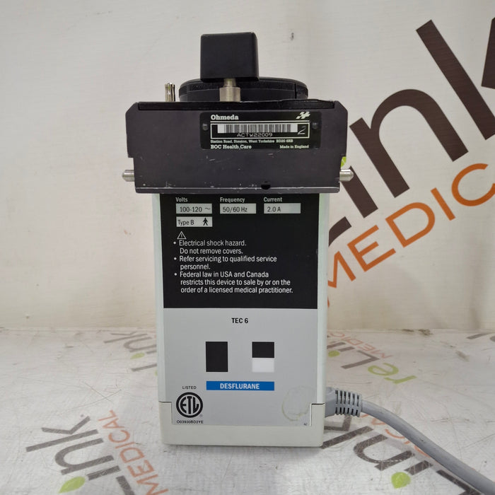 Ohmeda Medical Tec 6 Vaporizer