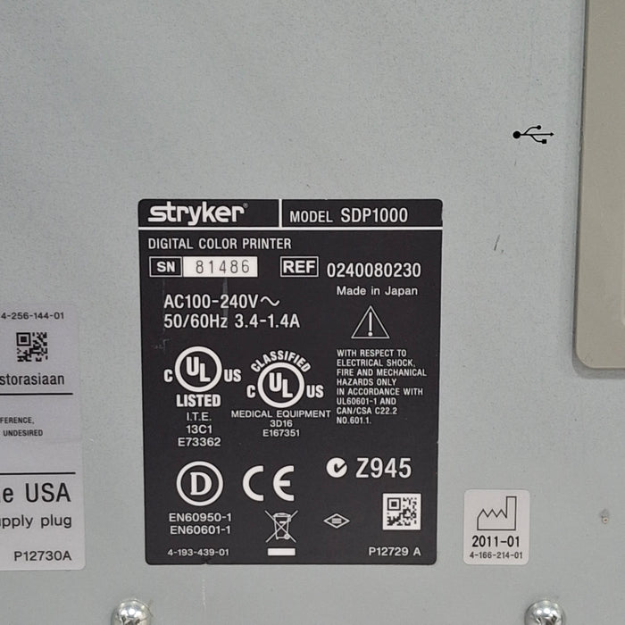 Stryker Stryker SDP1000 Digital Color Printer Rigid Endoscopy reLink Medical