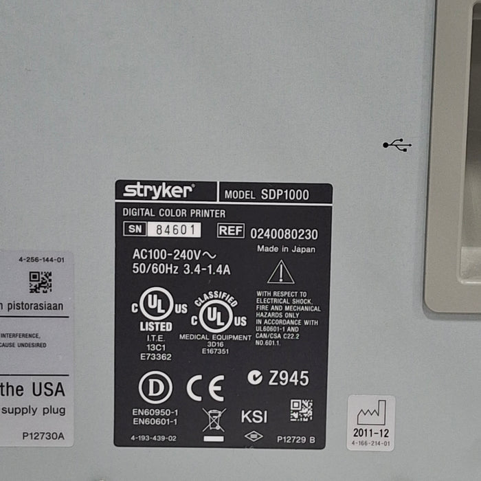 Stryker Stryker SDP1000 Digital Color Printer Rigid Endoscopy reLink Medical