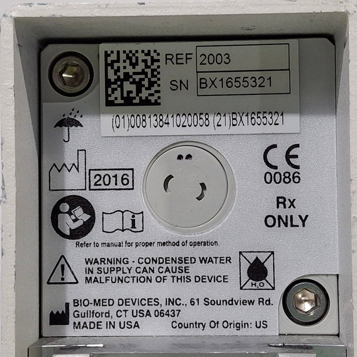 Bio-Med Devices 2003 Low Flow Air/Oxygen Blender